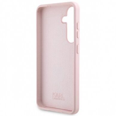 Samsung S24 pink Silicone Choupette KARL LAGERFELD nugarėlė 6