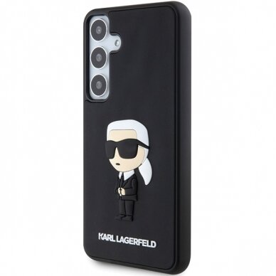 Samsung S24 PLUS 3D black Rubber Ikonik KARL LAGERFELD nugarėlė 1