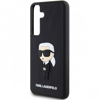 Samsung S24 PLUS 3D black Rubber Ikonik KARL LAGERFELD nugarėlė 5