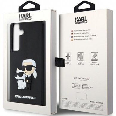 Samsung S24 PLUS black 3D Rubber Karl&Choupette KARL LAGERFELD nugarėlė 7