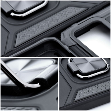Samsung S24 PLUS juoda NITRO RING ARMOR nugarėlė 1