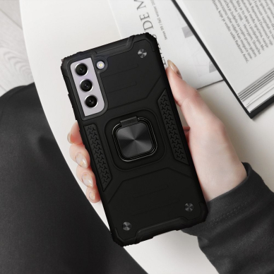 Samsung S24 PLUS juoda NITRO RING ARMOR nugarėlė 8