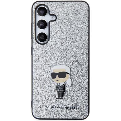 Samsung S24 PLUS silver Fixed Glitter Metal PIN KARL LAGERFELD nugarėlė 2