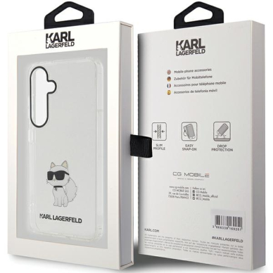 Samsung S24 PLUS transparent Choupette IML KARL LAGERFELD nugarėlė 7