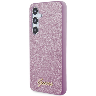Samsung S24 purple Glitter Script GUESS nugarėlė 1