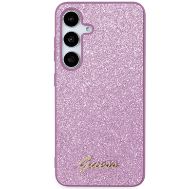 Samsung S24 purple Glitter Script GUESS nugarėlė 2