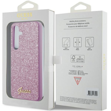 Samsung S24 purple Glitter Script GUESS nugarėlė 7