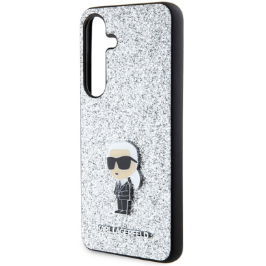 Samsung S24 silver Ikonik Fixed Glitter Metal PIN KARL LAGERFELD nugarėlė 5