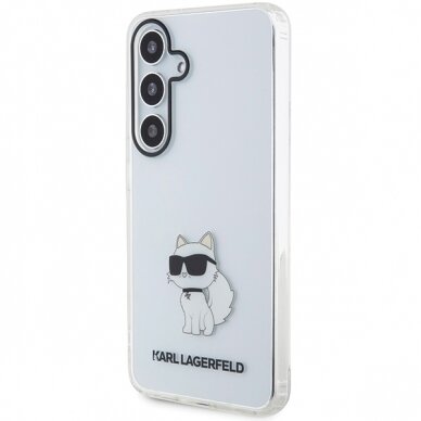 Samsung S24 transparent Choupette IML KARL LAGERFELD nugarėlė 1