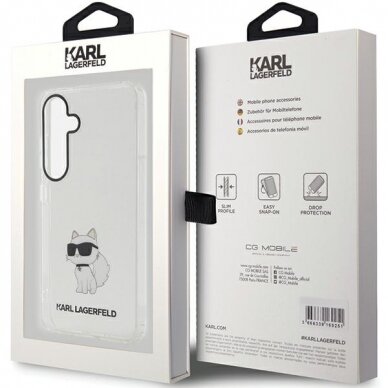 Samsung S24 transparent Choupette IML KARL LAGERFELD nugarėlė 7