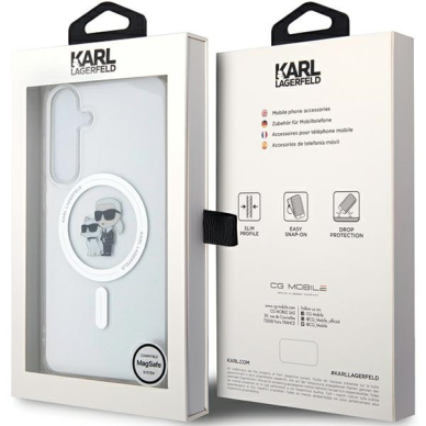 Samsung S24 transparent Karl&Choupette IML MagSafe KARL LAGERFELD nugarėlė 7