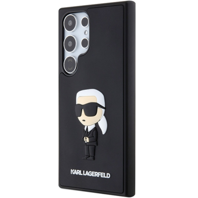 Samsung S24 ULTRA 3D black Rubber Ikonik KARL LAGERFELD nugarėlė 1