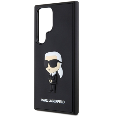 Samsung S24 ULTRA 3D black Rubber Ikonik KARL LAGERFELD nugarėlė 5