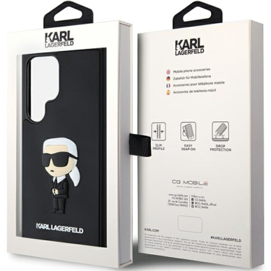 Samsung S24 ULTRA 3D black Rubber Ikonik KARL LAGERFELD nugarėlė 7
