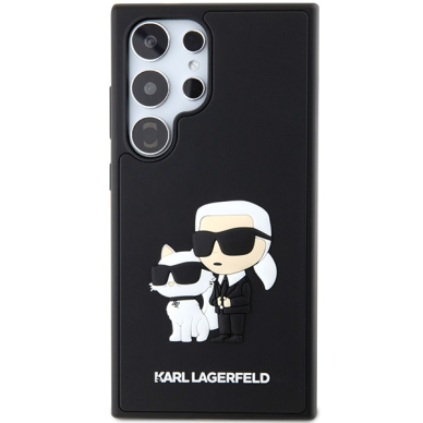 Samsung S24 ULTRA black 3D Rubber Karl&Choupette KARL LAGERFELD nugarėlė 2