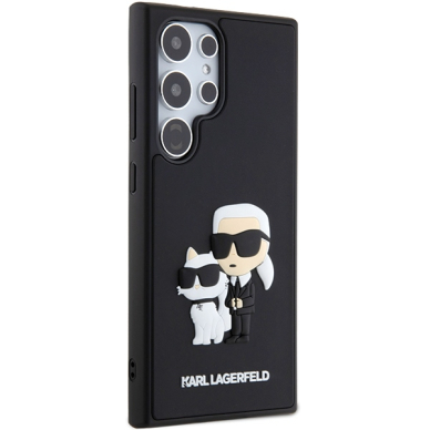 Samsung S24 ULTRA black 3D Rubber Karl&Choupette KARL LAGERFELD nugarėlė 3
