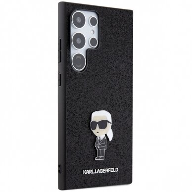 Samsung S24 ULTRA black Ikonik Fixed Glitter Metal PIN KARL LAGERFELD nugarėlė 3