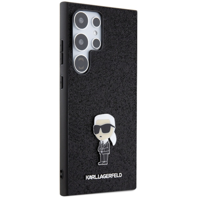 Samsung S24 ULTRA black Ikonik Fixed Glitter Metal PIN KARL LAGERFELD nugarėlė 3