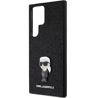 Samsung S24 ULTRA black Ikonik Fixed Glitter Metal PIN KARL LAGERFELD nugarėlė 5