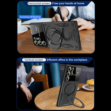Samsung S24 ULTRA black Magsafe KICKSTAND nugarėlė 2