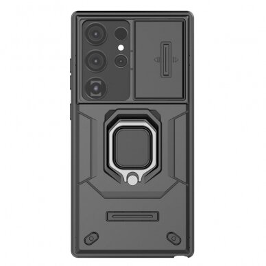 Samsung S24 ULTRA black RING ARMOR WITH CAMSHIELD nugarėlė 5