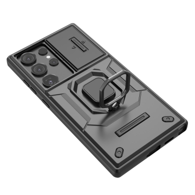 Samsung S24 ULTRA black RING ARMOR WITH CAMSHIELD nugarėlė 6