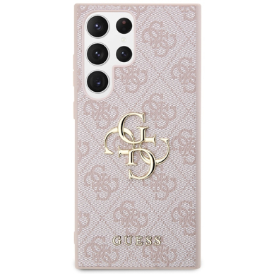 Samsung S24 ULTRA pink Big Metal Logo GUESS nugarėlė 2