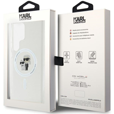 Samsung S24 ULTRA transparent Karl&Choupette IML MagSafe KARL LAGERFELD nugarėlė 7