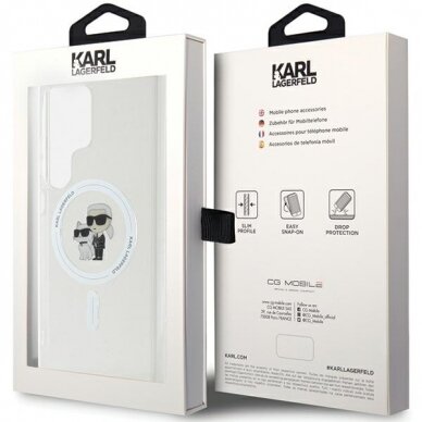 Samsung S24 ULTRA transparent Karl&Choupette IML MagSafe KARL LAGERFELD nugarėlė 7