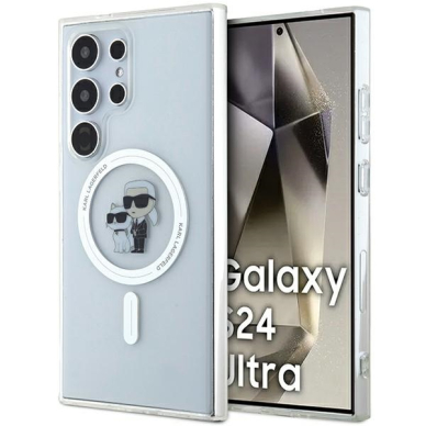 Samsung S24 ULTRA transparent Karl&Choupette IML MagSafe KARL LAGERFELD nugarėlė 2