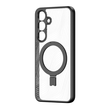 Samsung S25 black Dux Ducis Magsafe Aimo + Kickstand nugarėlė 1