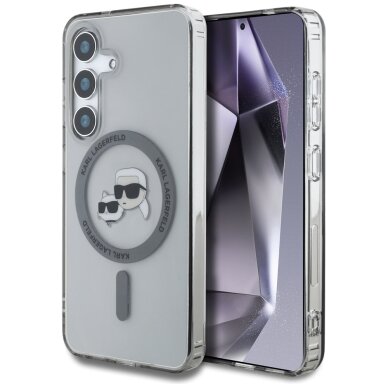 Samsung S25 black MagSafe IML KC Heads KARL LAGERFELD nugarėlė