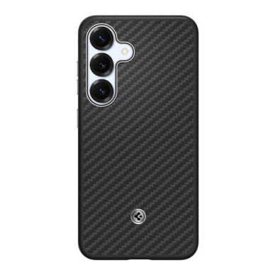 Samsung S25 black SPIGEN Enzo Aramid nugarėlė