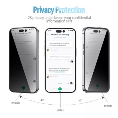 Samsung S25 / S24 juodas pilnas Mr.Monkey 5D PRIVACY MATTE stiklas 4