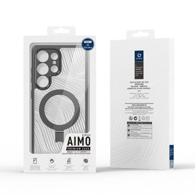 Samsung S25 ULTRA black Dux Ducis Magsafe Aimo + Kickstand nugarėlė 7