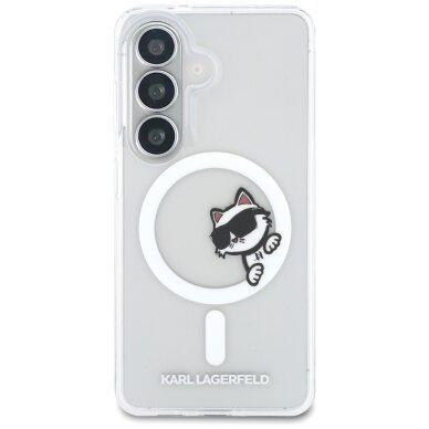 Samsung S26 transparent MagSafe IML Choupette Peekaboo KARL LAGERFELD nugarėlė 2