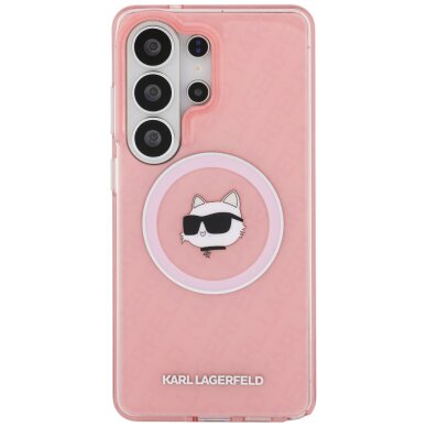 Samsung S26 ULTRA pink MagSafe IML Repeated Choupette KARL LAGERFELD nugarėlė 2
