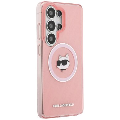 Samsung S26 ULTRA pink MagSafe IML Repeated Choupette KARL LAGERFELD nugarėlė 3