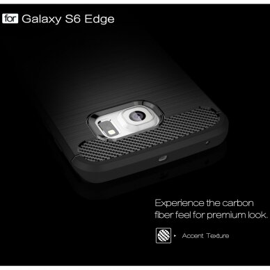 Samsung S6 EDGE juoda LYGCARBON nugarėlė 2