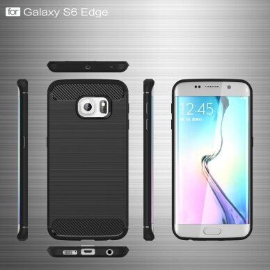 Samsung S6 EDGE juoda LYGCARBON nugarėlė 5