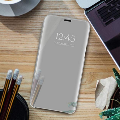 Samsung S7 edge sidabro spalvos VIEW WINDOW dėklas 5