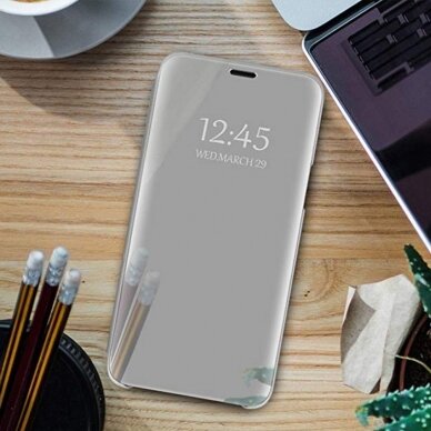 Samsung S7 edge sidabro spalvos VIEW WINDOW dėklas 5