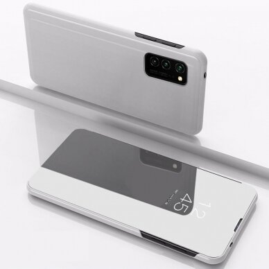 Samsung S7 edge sidabro spalvos VIEW WINDOW dėklas 2