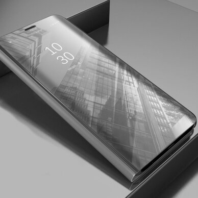 Samsung S7 edge sidabro spalvos VIEW WINDOW dėklas 3