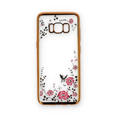 Samsung S8 aukso spalvos perfect FLOWERS nugarėlė