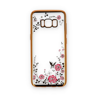 Samsung S8 aukso spalvos perfect FLOWERS nugarėlė 1