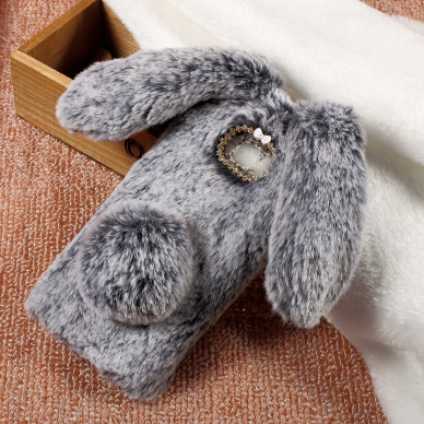 Samsung S8 pilka nugarėlė Fluffy rabbit 1
