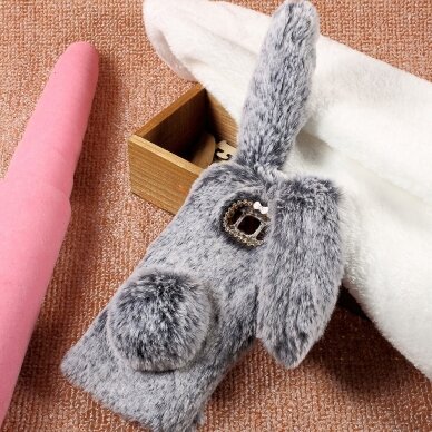 Samsung S8 pilka nugarėlė Fluffy rabbit 4