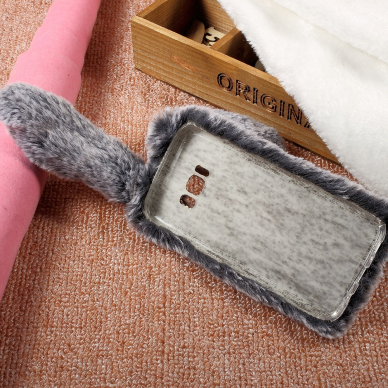 Samsung S8 pilka nugarėlė Fluffy rabbit 5
