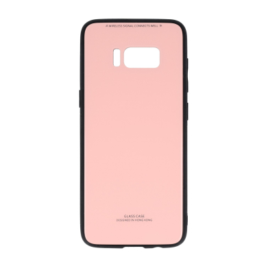 Samsung S8 rausva GLASS CASE nugarėlė